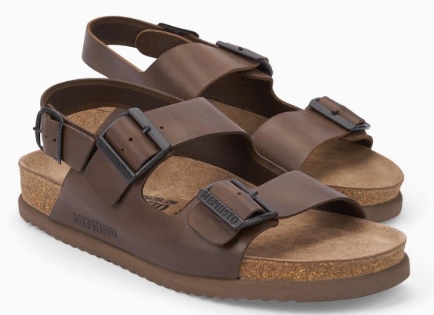 Mephisto Nardo lederen sandalen voor heren donkerbruin